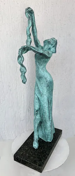 Image of DANCE OF SOLOMEA by Roman Kykta, size: 680/290/200 мм, made of Bronze, granite, Sculpture Exhibition plastic arts medium, from Lviv, priced at $13000 Photo 3 of 4.