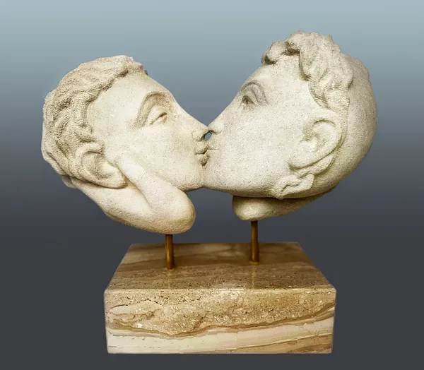 Image of LIPS TALK by Roman Kykta, size: 4600/4200/2000 мм, made of Limestone, marble, Sculpture Exhibition plastic arts medium, from Lviv, priced at $15000 Photo 2 of 4.