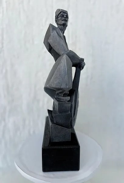 Image of HNAT KHOTKEVYCH by Roman Kykta, size: 300/150/80 мм, made of Polystone, gabbro, Sculpture Exhibition plastic arts medium, from Lviv, priced at $3000 Photo 4 of 5.