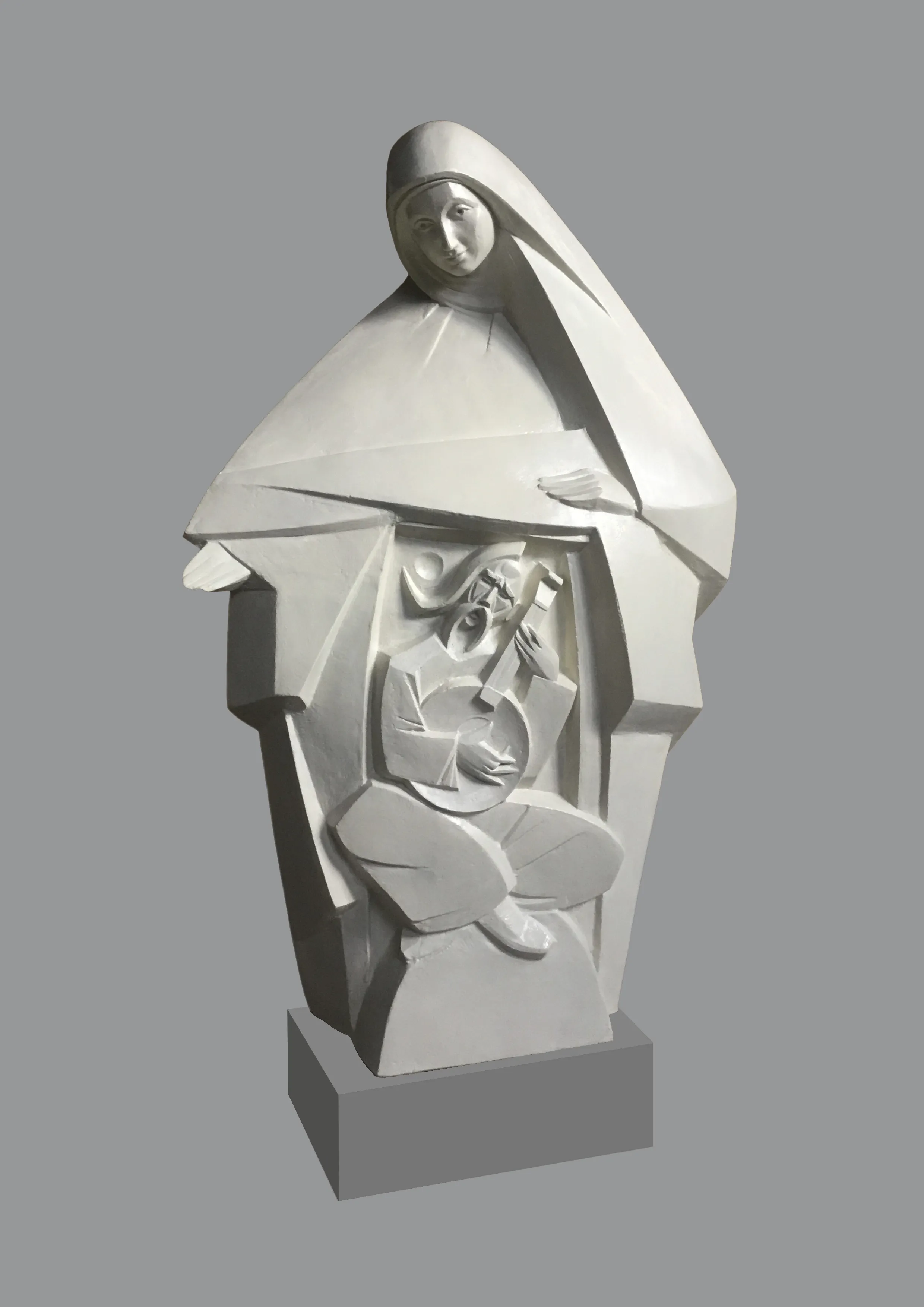Image of KOBZARSKA POKROVA by Roman Kykta, size: 1200/800/300 мм, made of Concrete stained, Sculpture Exhibition plastic arts medium, from Lviv, priced at $15000 Photo 2 of 3.