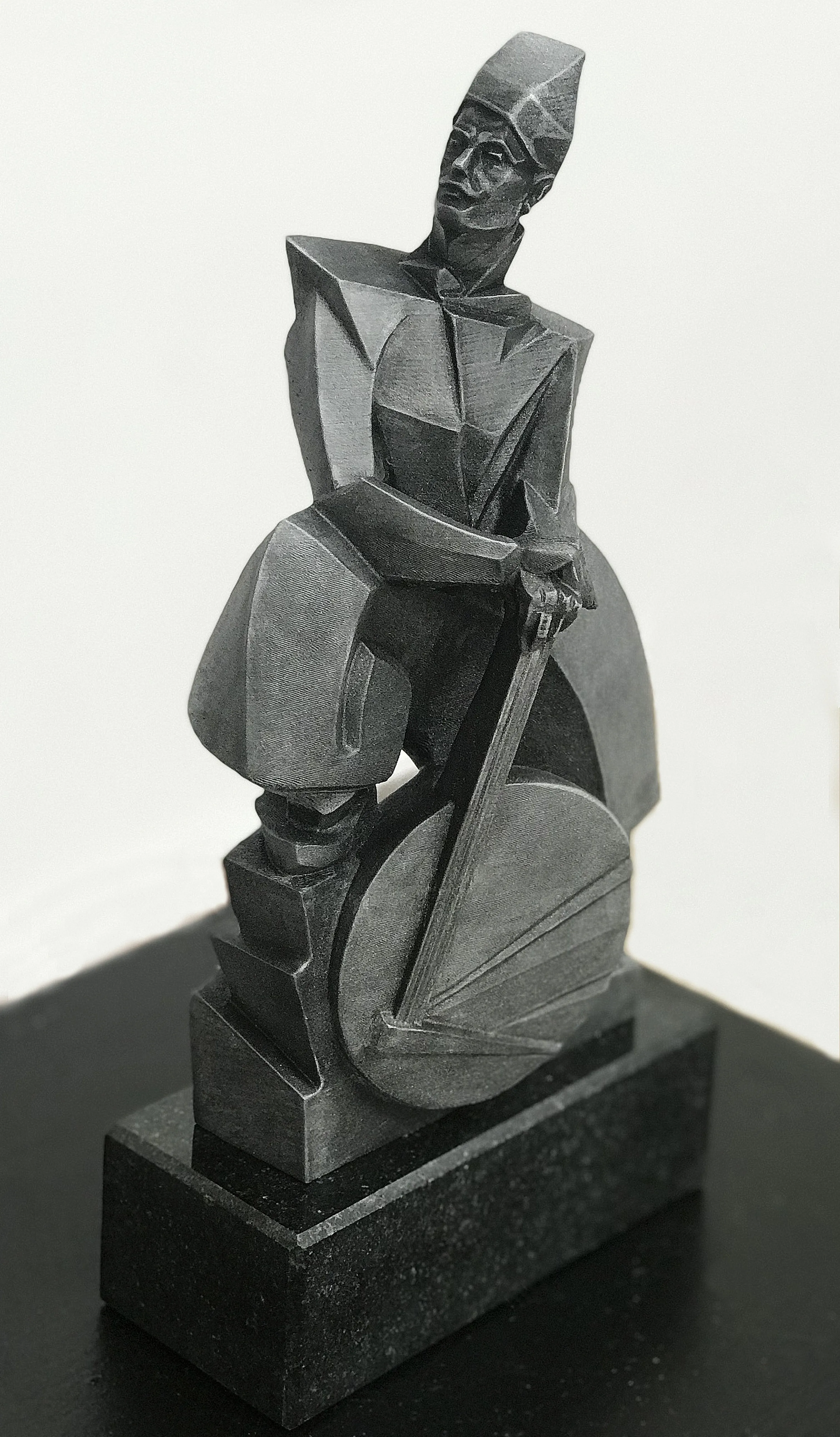 Image of HNAT KHOTKEVYCH by Roman Kykta, size: 300/150/80 мм, made of Polystone, gabbro, Sculpture Exhibition plastic arts medium, from Lviv, priced at $3000 Photo 1 of 5.