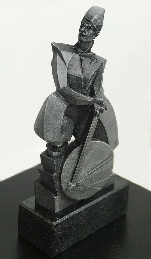 Image of HNAT KHOTKEVYCH by Roman Kykta, size: 300/150/80 мм, made of Polystone, gabbro, Sculpture Exhibition plastic arts medium, from Lviv, priced at $3000 Photo 1 of 5.