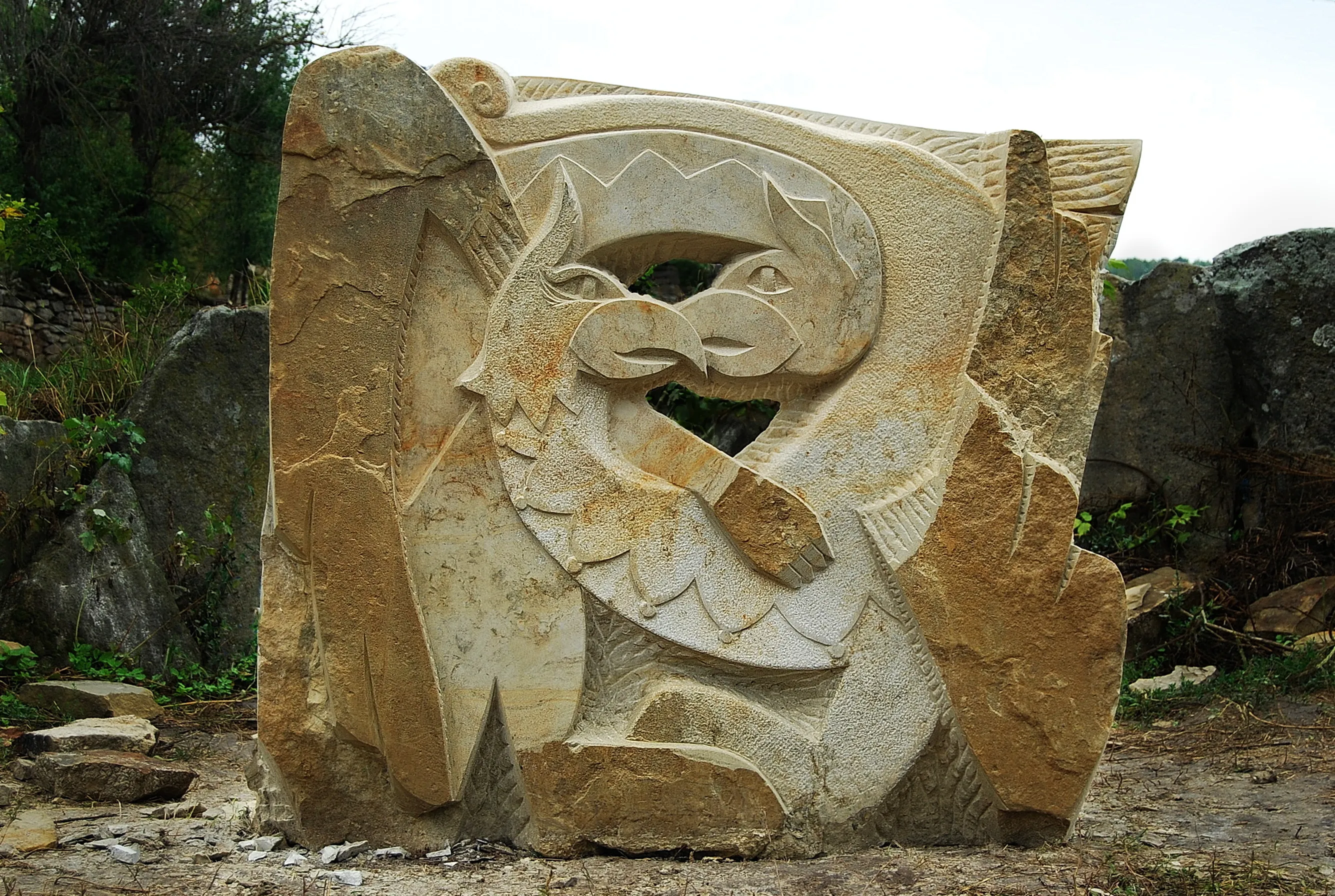 Image of PAINTING by Roman Kykta, size: 1700/1600/300 мм, made of Sandstone, Sculpture Symposiums medium, from village Busha, Yampil district, Vinnytsia region. Photo 2 of 2.