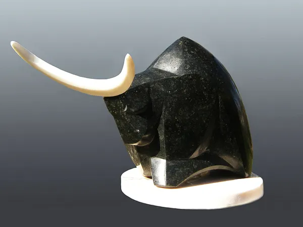 Image of NIGHT by Roman Kykta, size: 550/400/350 мм, made of Gabbro, Sculpture Exhibition Plastic Art medium Photo 2 of 4.