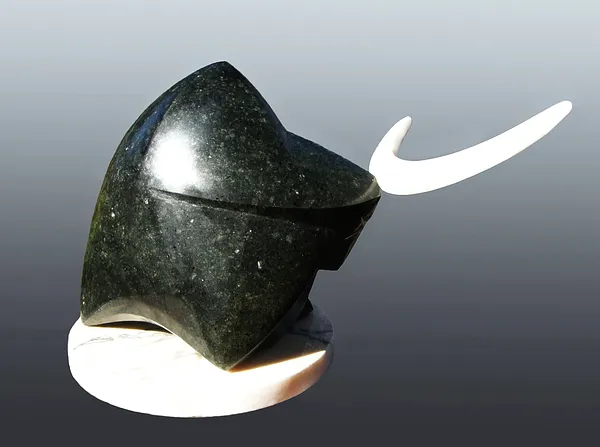 Image of NIGHT by Roman Kykta, size: 550/400/350 мм, made of Gabbro, Sculpture Exhibition Plastic Art medium Photo 4 of 4.