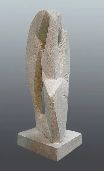 Image of THINKER by Roman Kykta, size: 600/300/200 мм, made of Limestone, Sculpture Exhibition plastic arts medium Photo 2 of 2.