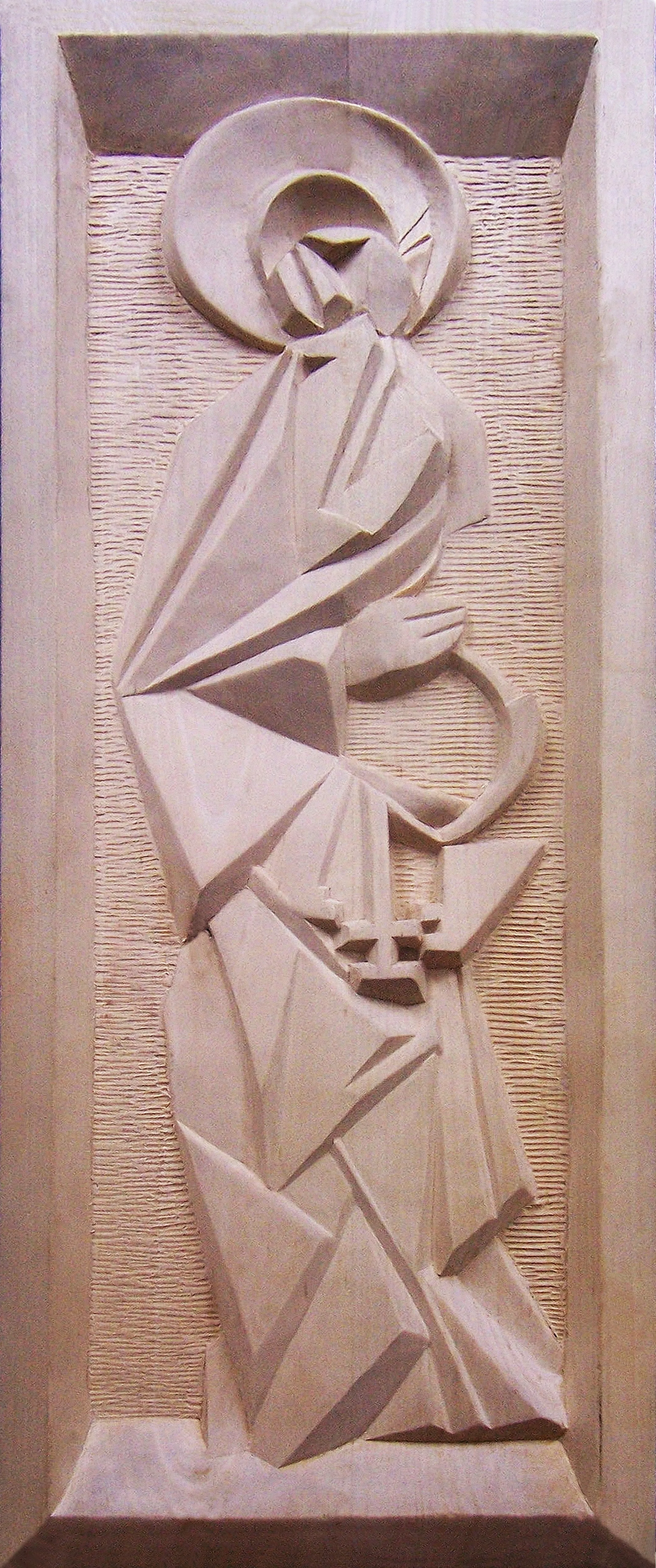 Image of SAINT PETER by Roman Kykta, size: 640/280 мм, made of Linden tree, Sculpture Exhibition Plastic Art medium