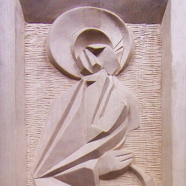 Image of SAINT PETER by Roman Kykta, size: 640/280 мм, made of Linden tree, Sculpture Exhibition Plastic Art medium