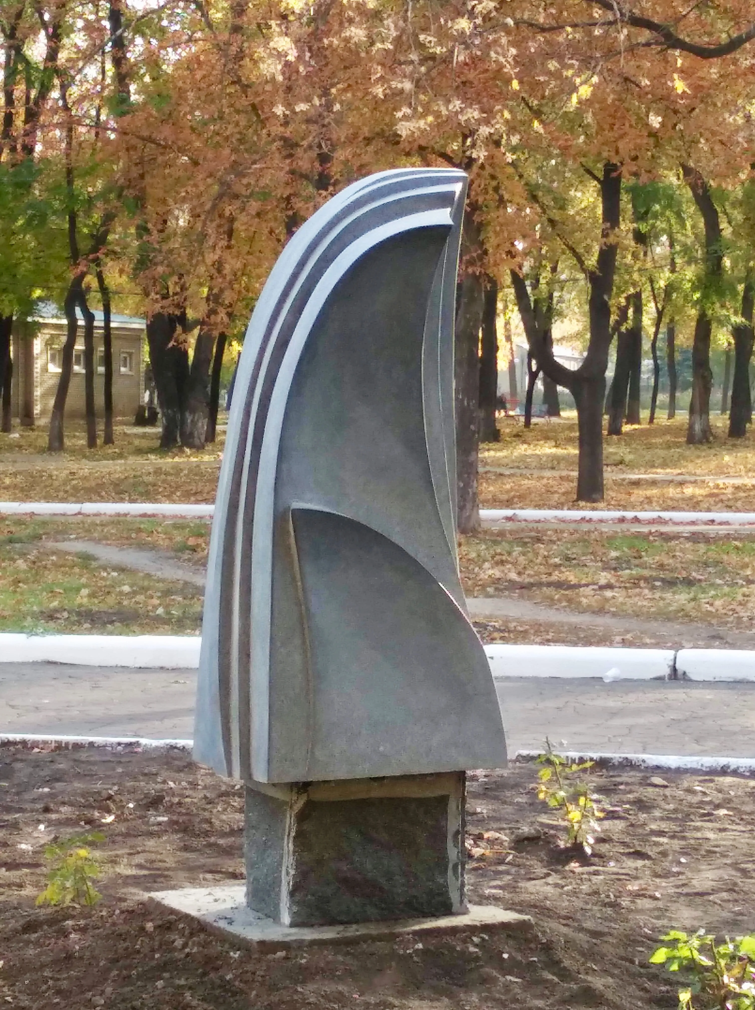 Image of RHYTHMS OF CHANGE  by Roman Kykta, size: 1850/900/800 мм, made of Gabbro, Sculpture Symposiums medium, from Pokrovsk, Donetsk region. Photo 2 of 5.