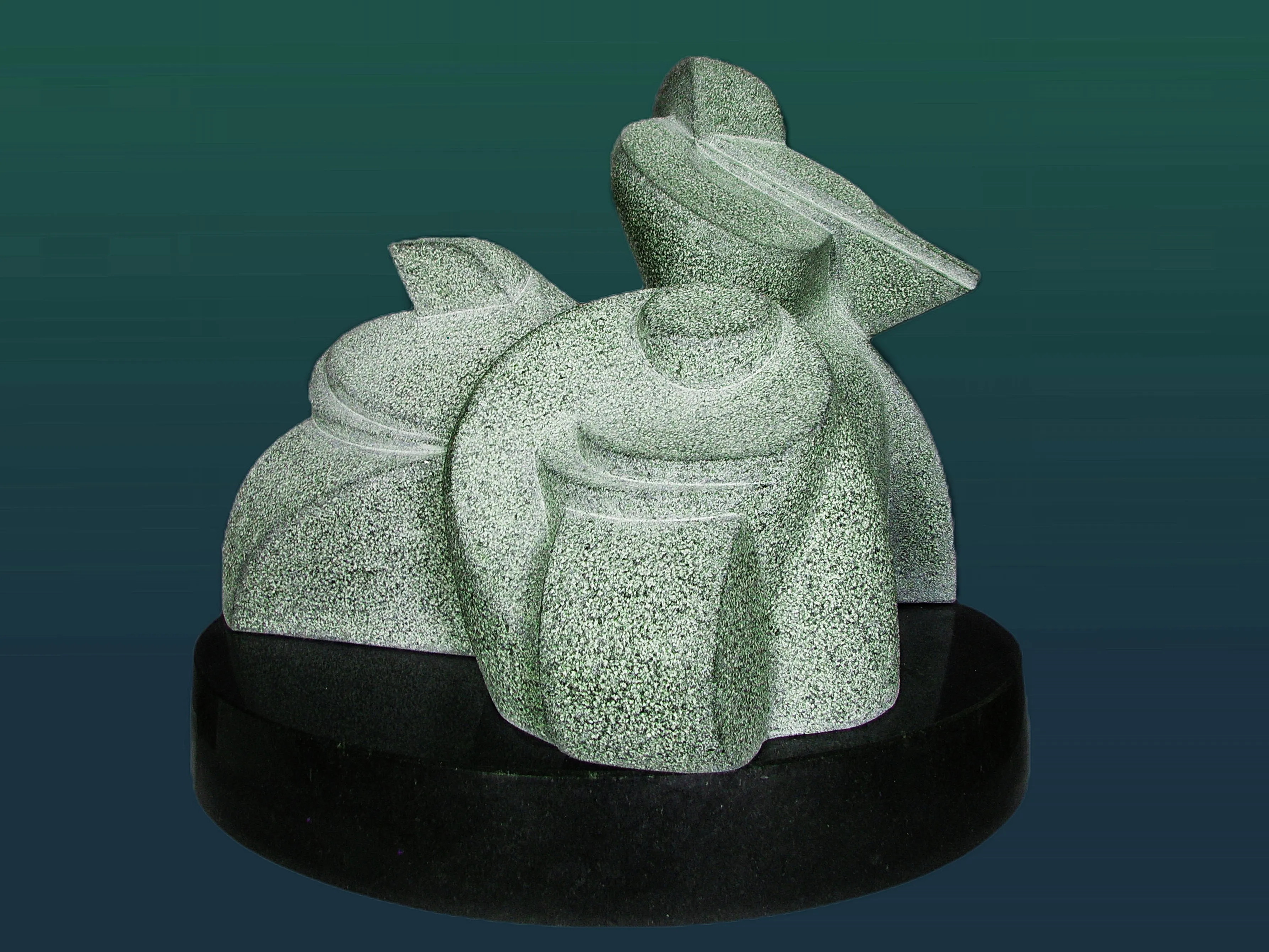 Image of THREE MUSICIANS by Roman Kykta, size: 700/600/500 мм, made of Gabbro, Sculpture Exhibition plastic arts medium Photo 1 of 3.