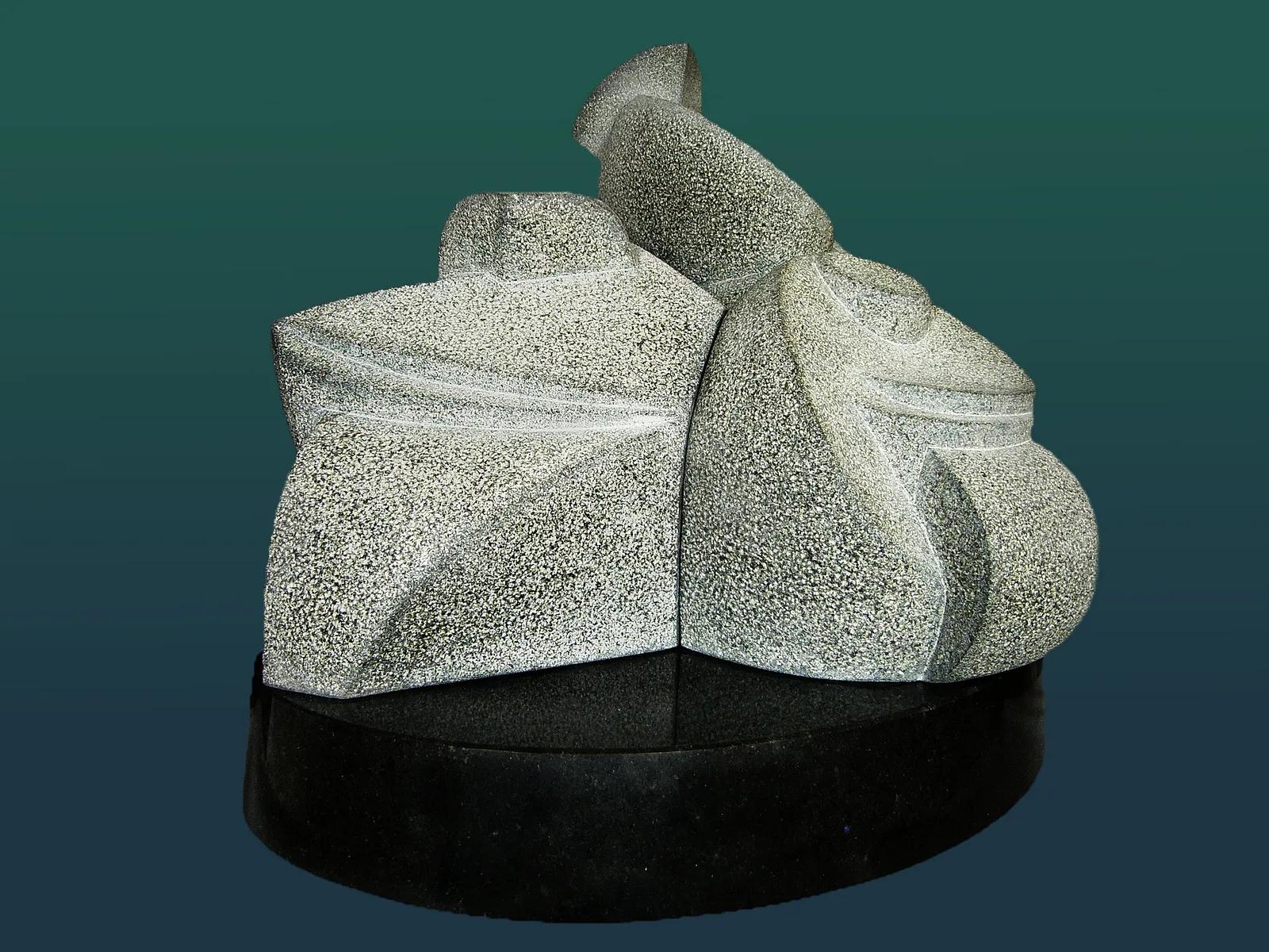 Image of THREE MUSICIANS by Roman Kykta, size: 700/600/500 мм, made of Gabbro, Sculpture Exhibition Plastic Art medium Photo 2 of 3.