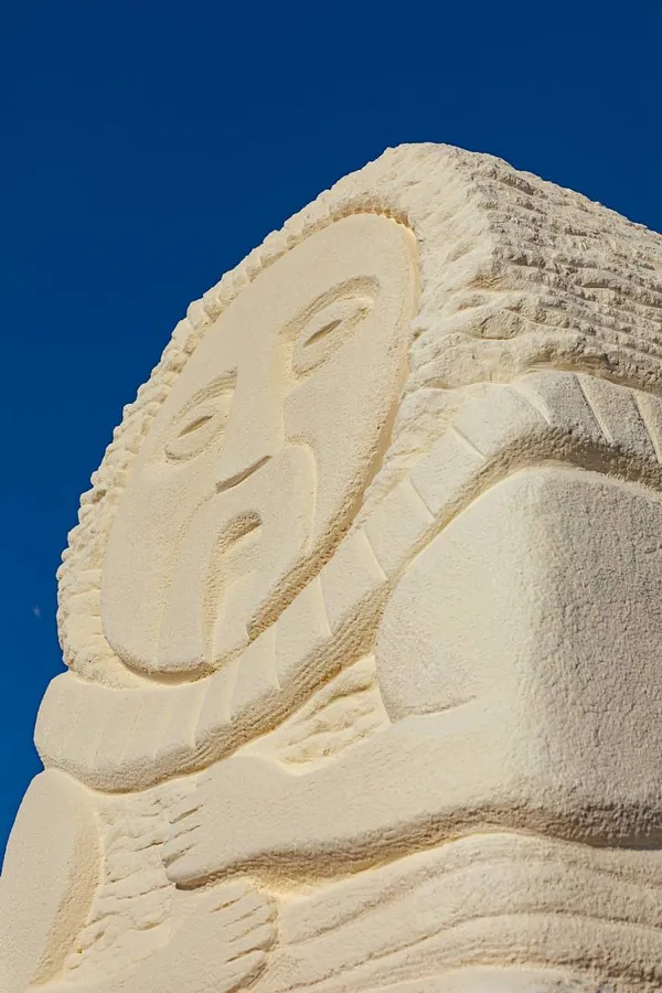 Image of MAMAI by Roman Kykta, size: 3500/1000/700 мм, made of Limestone, Sculpture Symposiums medium, from Volya Yakubova village, Lviv region. Photo 1 of 7.
