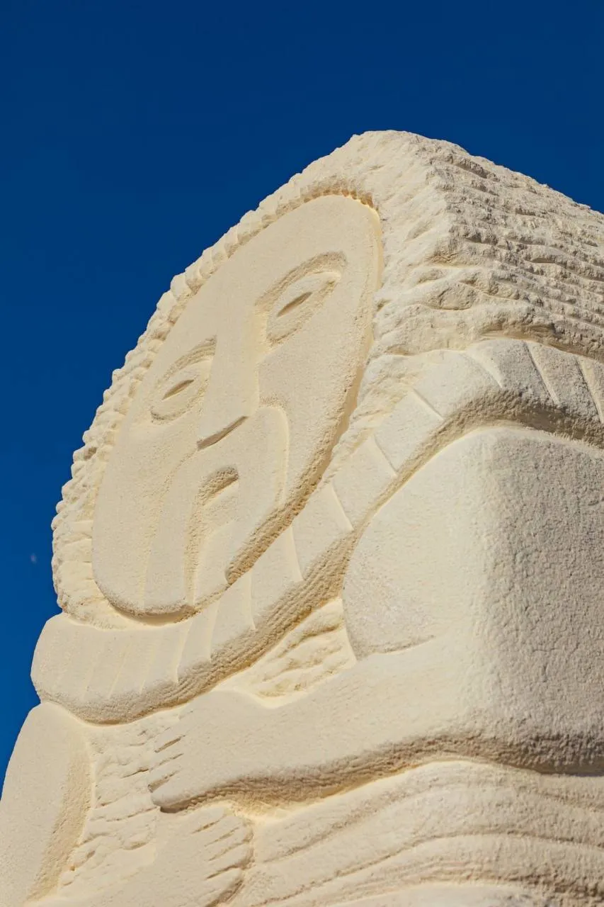Image of MAMAI by Roman Kykta, size: 3500/1000/700 мм, made of Limestone, Sculpture Symposiums medium, from Volya Yakubova village, Lviv region. Photo 1 of 7.