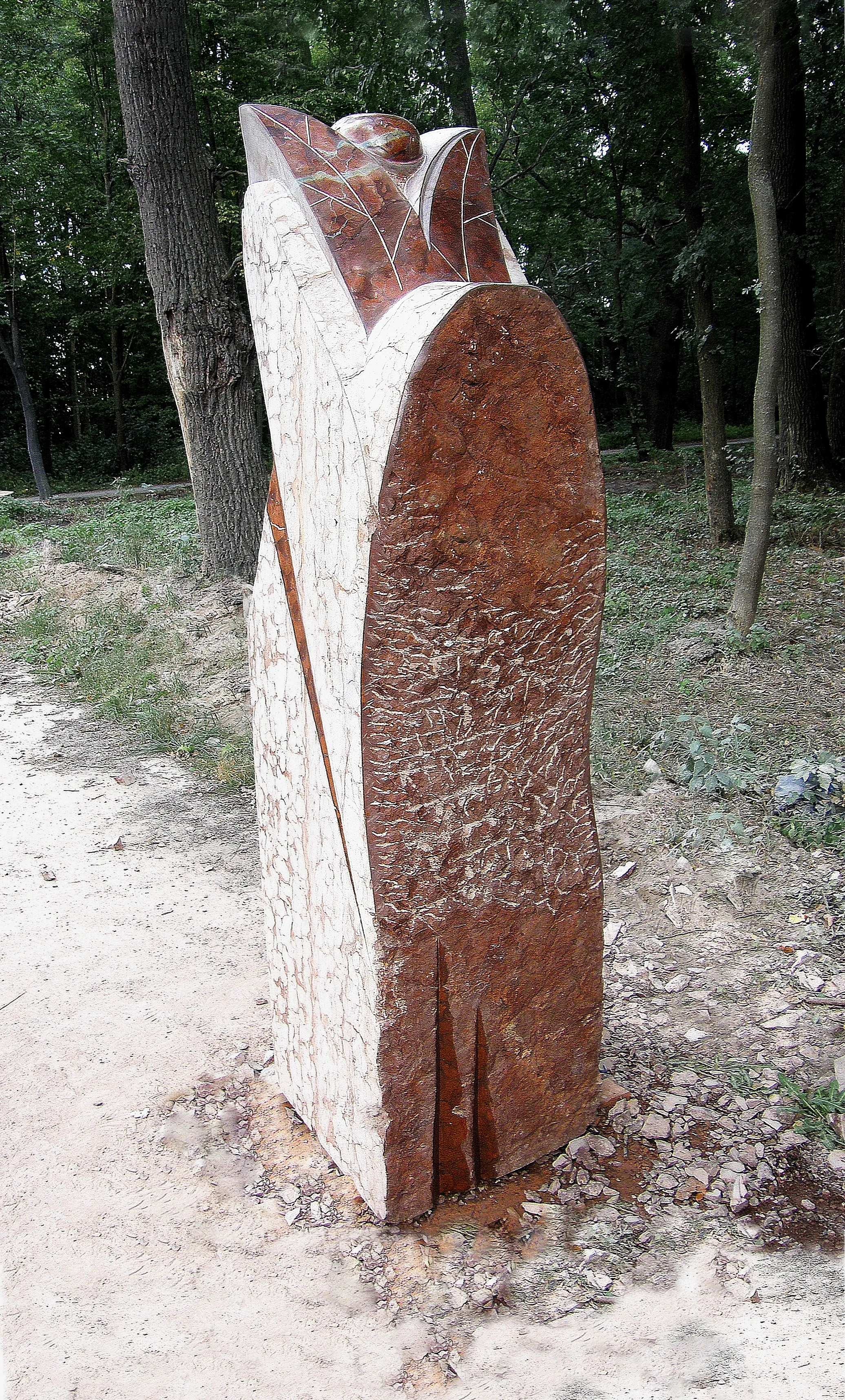 Image of SPROUT by Roman Kykta, size: 2700/1000/1000 мм, made of Marble, Sculpture Symposiums medium, from Bucha, Kyiv region. Photo 3 of 4.