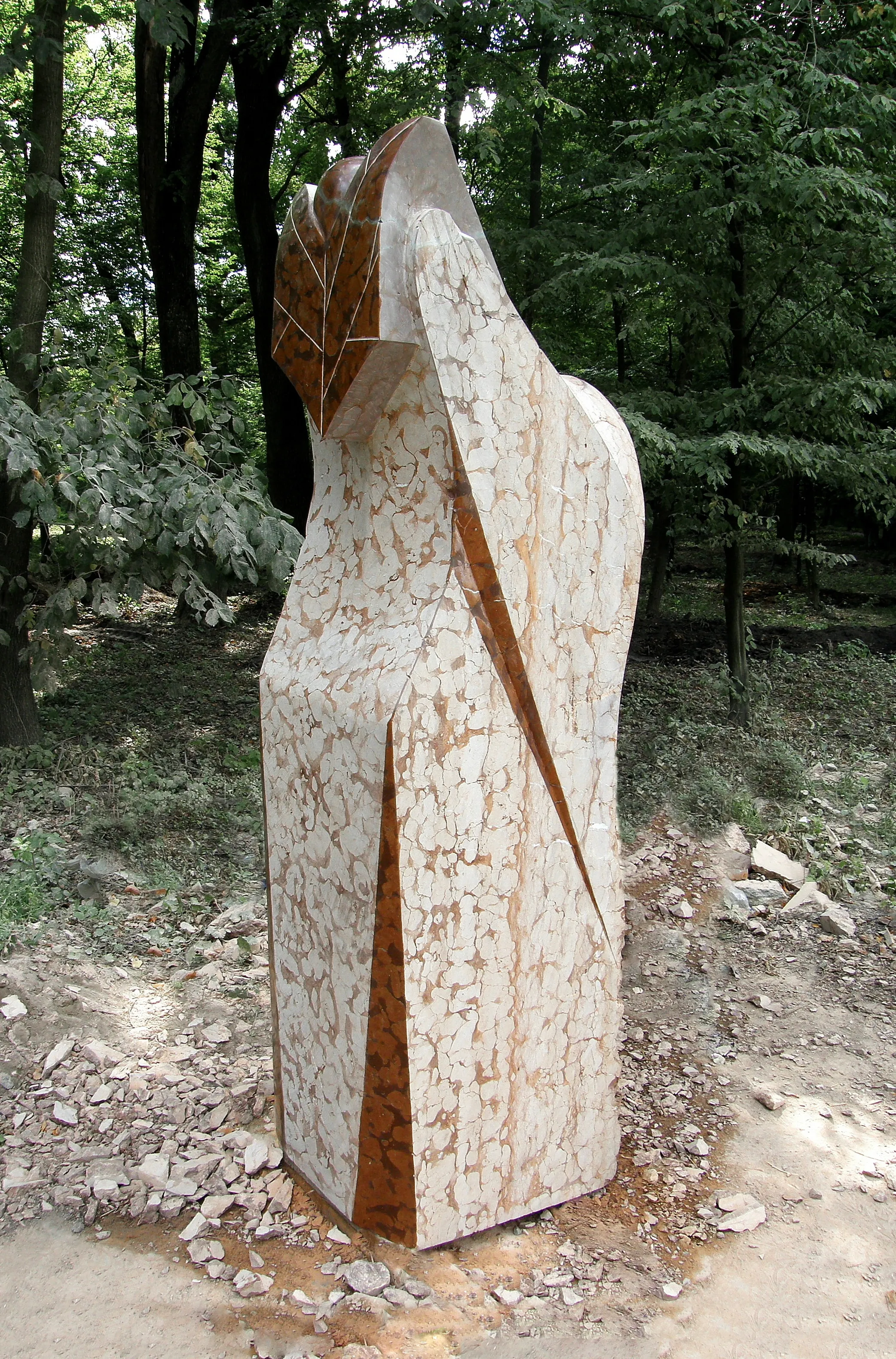 Image of SHOOT. by Roman Kykta, size: 2700/1000/1000 мм, made of Marble, Sculpture Symposiums medium, from Bucha, Kyiv region. Photo 4 of 4.