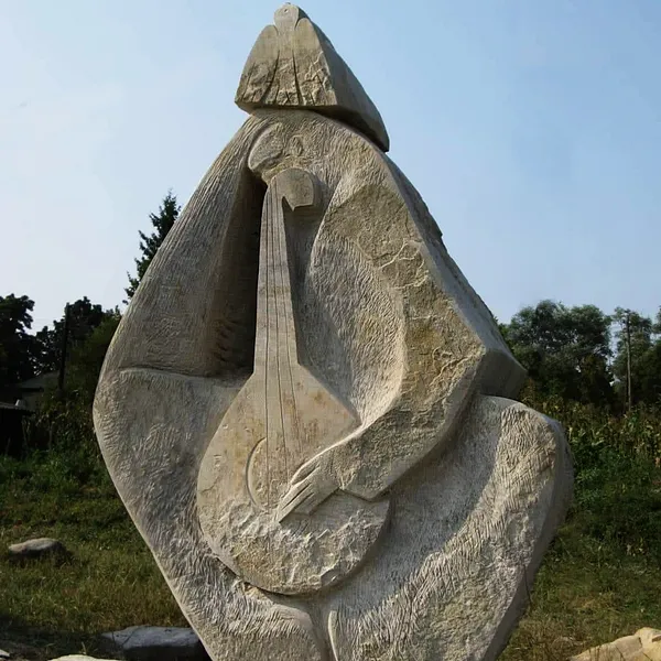 Image of FALCON`S SONG by Roman Kykta, size: 3500/2000/700 мм, made of Quartzite, Sculpture Symposiums medium, from village Busha, Yampil district, Vinnytsia region.