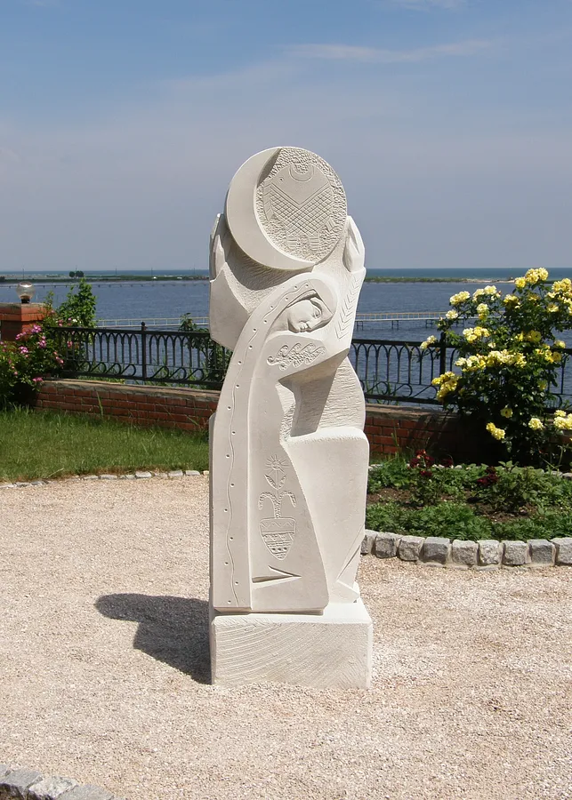 Image of ANCIENT RITUAL by Roman Kykta, size: 1900/600/350 мм , made of Limestone, Sculpture Symposiums medium, from City: Prymorske, Zaporizhia region.