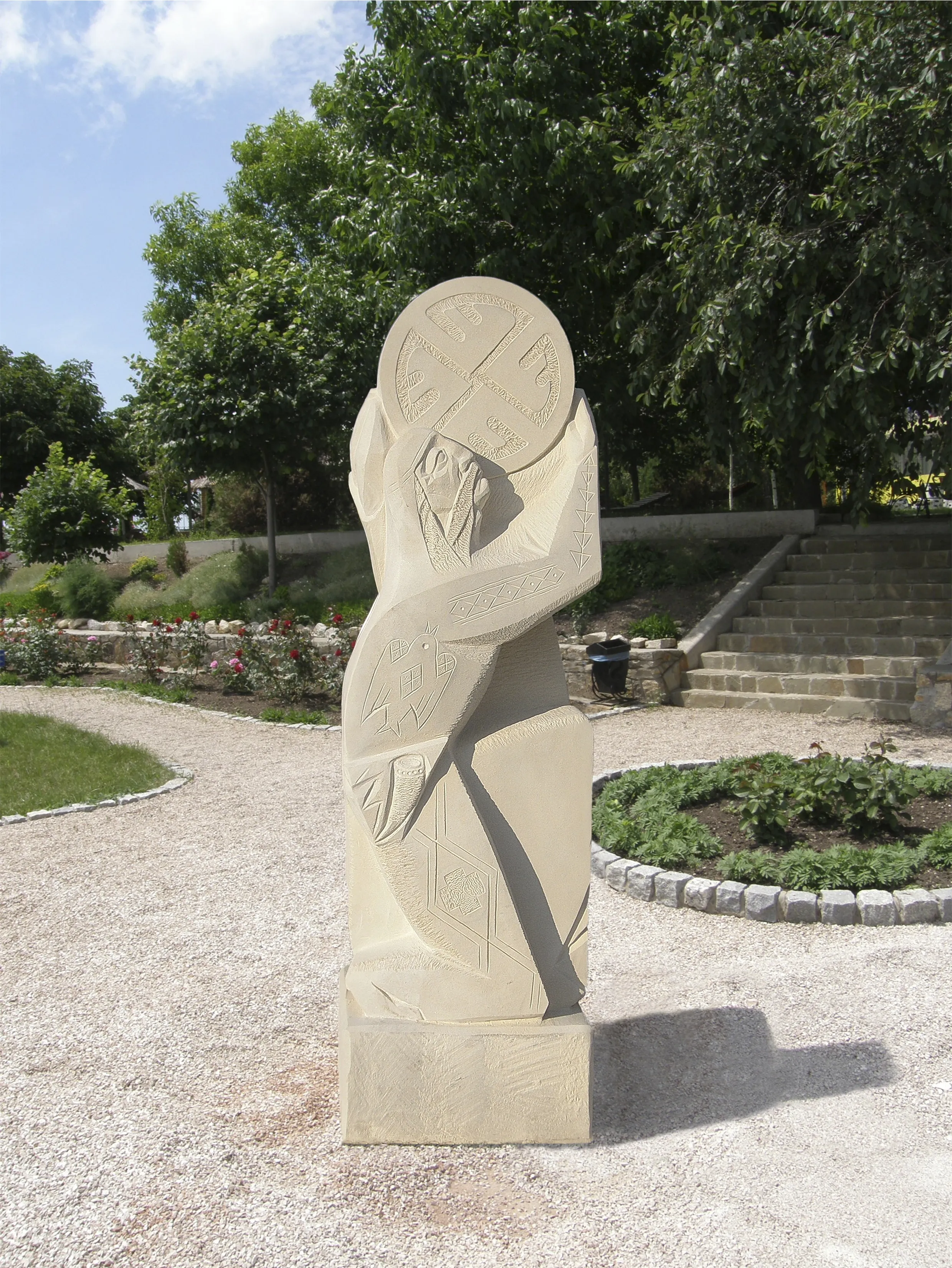 Image of ANCIENT RITUAL by Roman Kykta, size: 1900/600/350 мм , made of Limestone, Sculpture Symposiums medium, from City: Prymorske, Zaporizhia region. Photo 2 of 6.