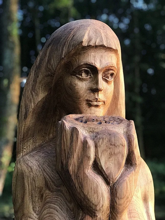 Image of MAVKA by Roman Kykta, size: 2300/550/400 мм, made of Tree, Sculpture Symposiums medium, from Volya Yakubova village, Lviv region.
