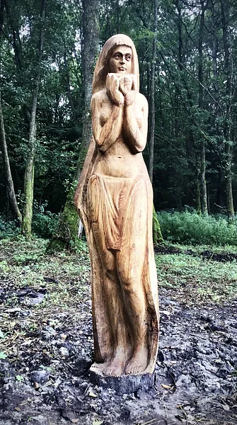Image of MAVKA by Roman Kykta, size: 2300/550/400 мм, made of Tree, Sculpture Symposiums medium, from Volya Yakubova village, Lviv region. Photo 2 of 3.