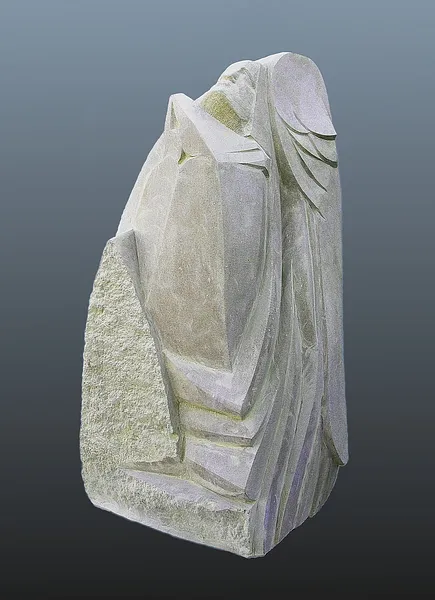 Image of GUARDIAN by Roman Kykta, size: 2600/1100/1000 мм, made of Limestone, Sculpture Symposiums medium, from City: Truskavets, Lviv region. Photo 2 of 3.