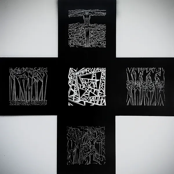 Image of IN MEMORY OF THE REPRISALS by Roman Kykta, size: 2100/2100 мм, made of Silk screen printing, Graphics medium, from Lviv