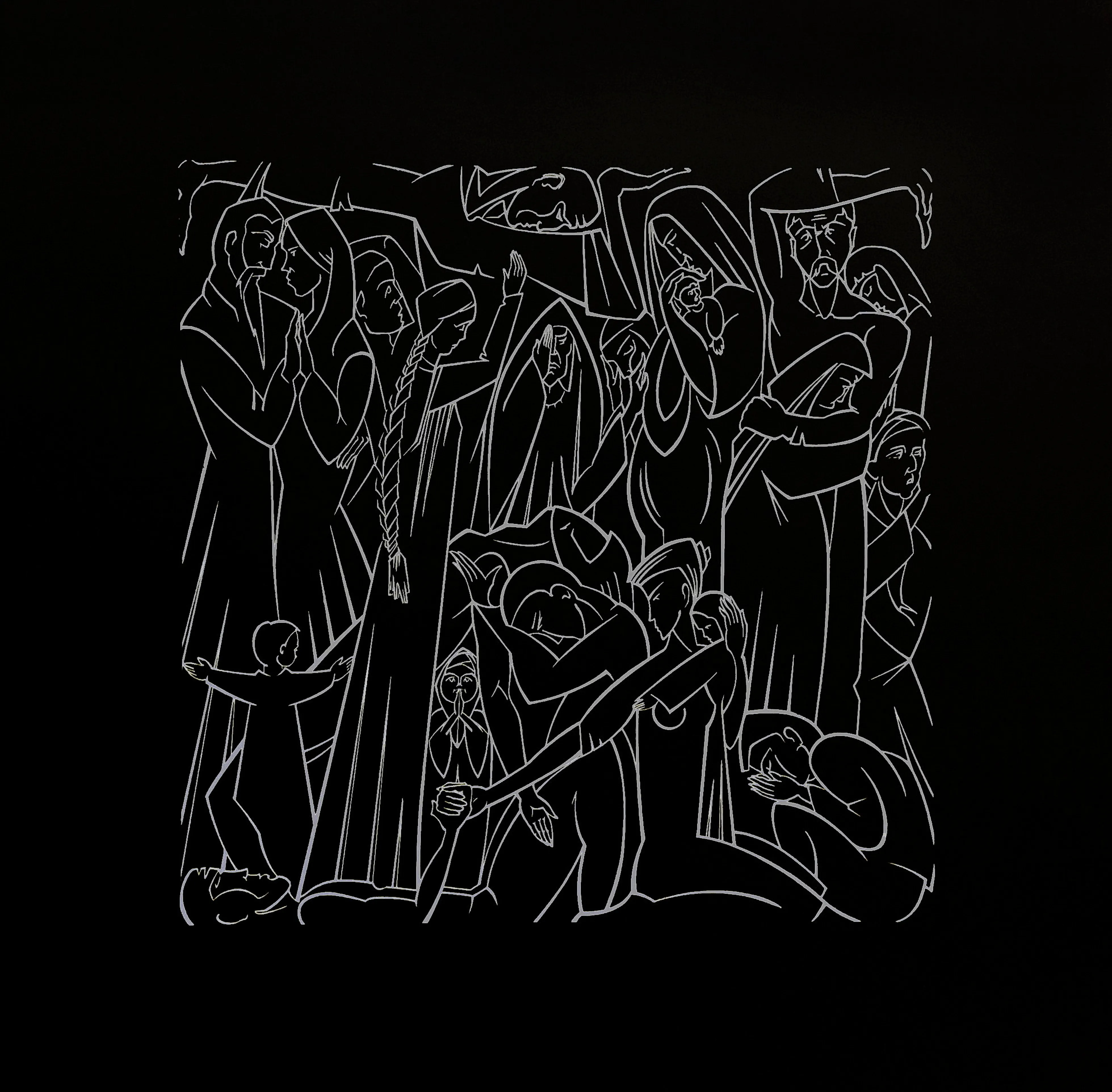 Image of IN MEMORY OF THE REPRISALS by Roman Kykta, size: 2100/2100 мм, made of Silk screen printing, Graphics medium, from Lviv Photo 4 of 8.