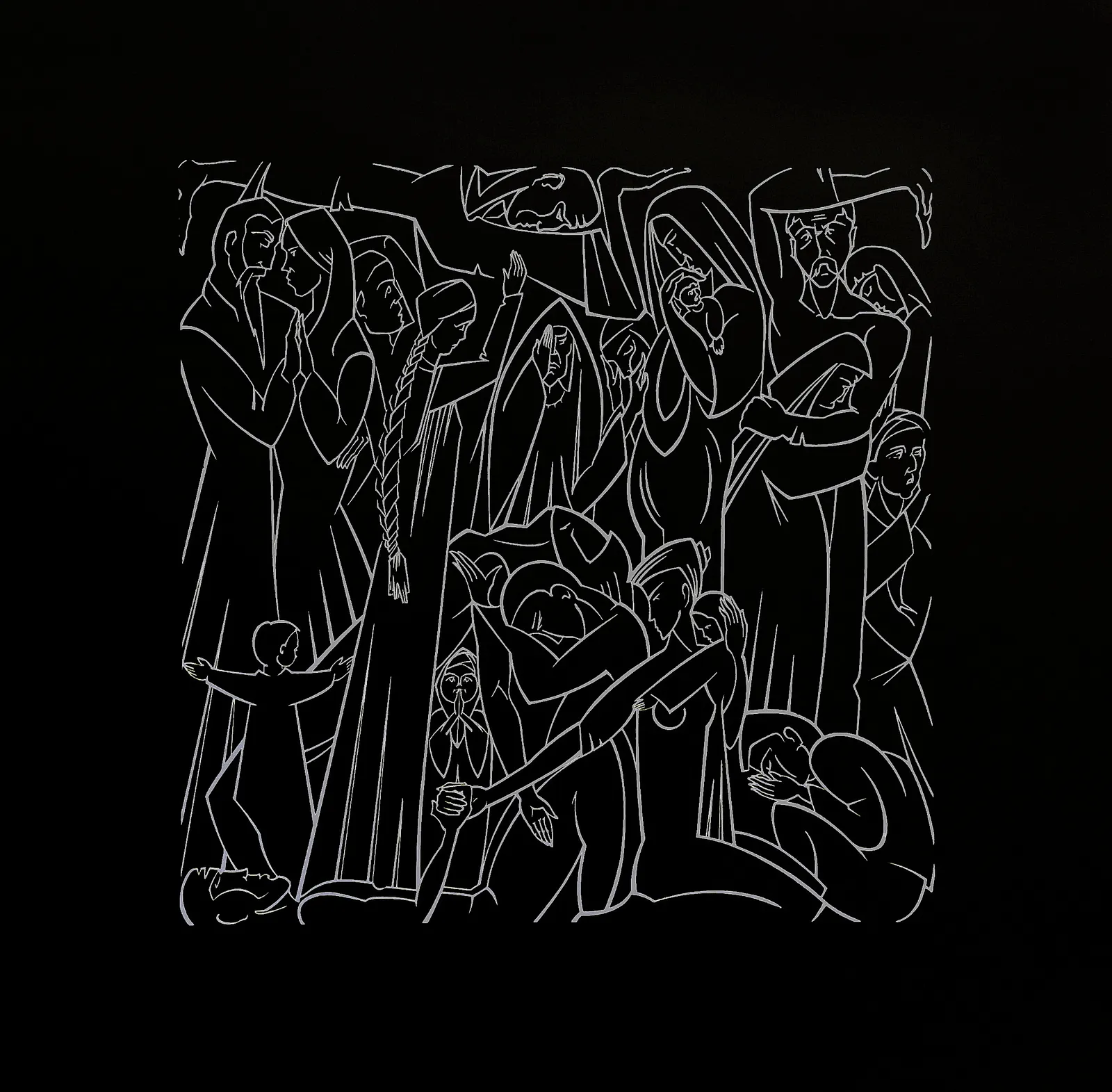 Image of IN MEMORY OF THE REPRESSED by Roman Kykta, size: 2100/2100 мм, made of Silk screen printing, Graphics medium, from Lviv Photo 4 of 8.