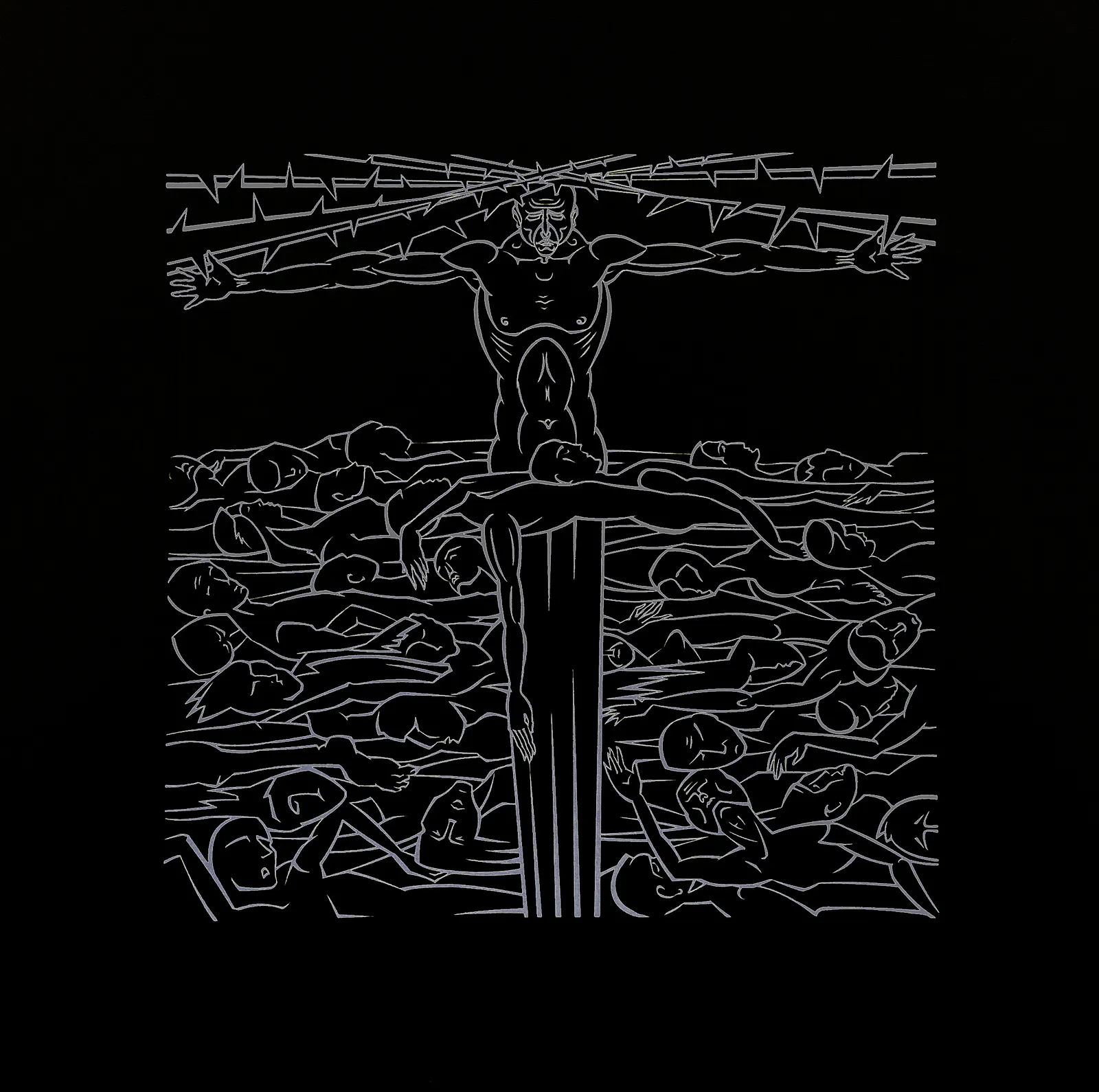 Image of IN MEMORY OF THE REPRESSED by Roman Kykta, size: 2100/2100 мм, made of Silk screen printing, Graphics medium, from Lviv Photo 5 of 8.