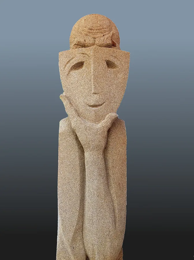 Image of POLITICIAN by Roman Kykta, size: 1800/300/250 мм, made of Sandstone, Sculpture Symposiums medium, from City of Kaiserslautern, Germany Photo 1 of 4.