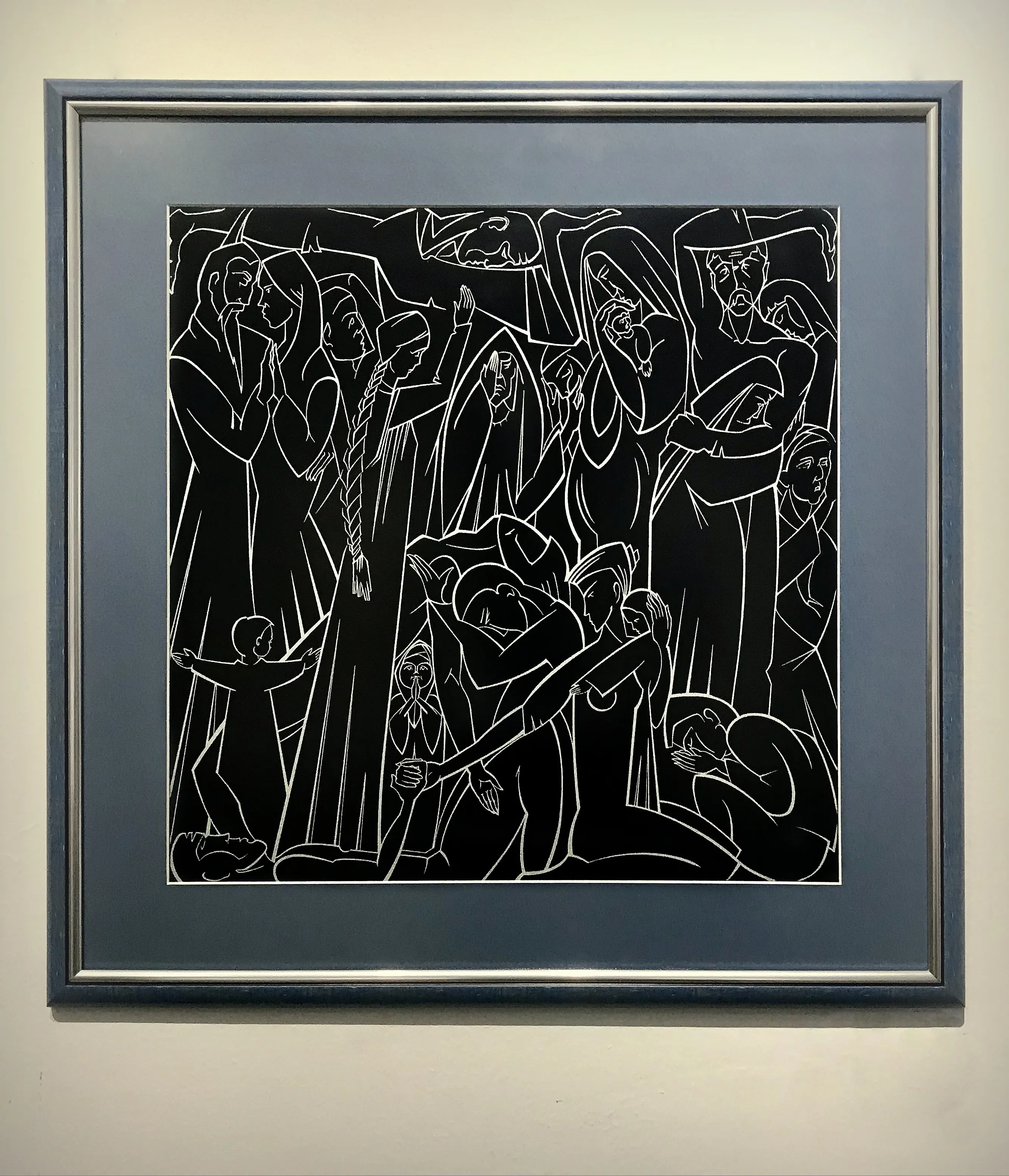 Image of IN MEMORY OF THE REPRESSION VICTIMS (fragment) by Roman Kykta, size: 450/450 мм, made of Silk screen printing, Graphics medium, from Lviv