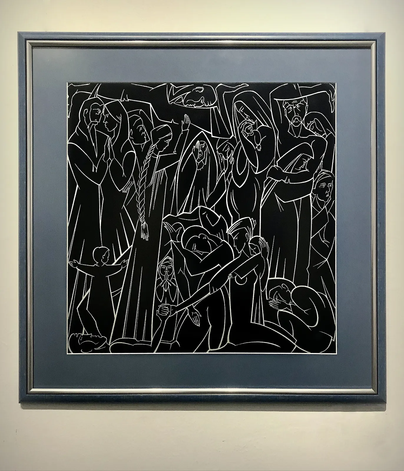 Image of IN MEMORY OF THE REPRESSION VICTIMS (fragment) by Roman Kykta, size: 450/450 мм, made of Silk screen printing, Graphics medium, from Lviv