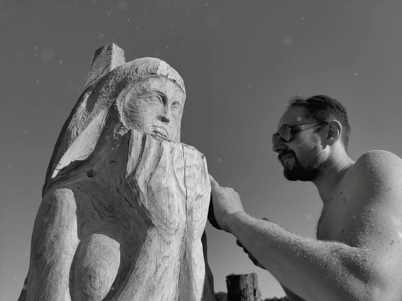 Image of MAVKA by Roman Kykta, size: 2300/550/400 мм, made of Tree, Sculpture Symposiums medium, from Volya Yakubova village, Lviv region. Photo 3 of 3.