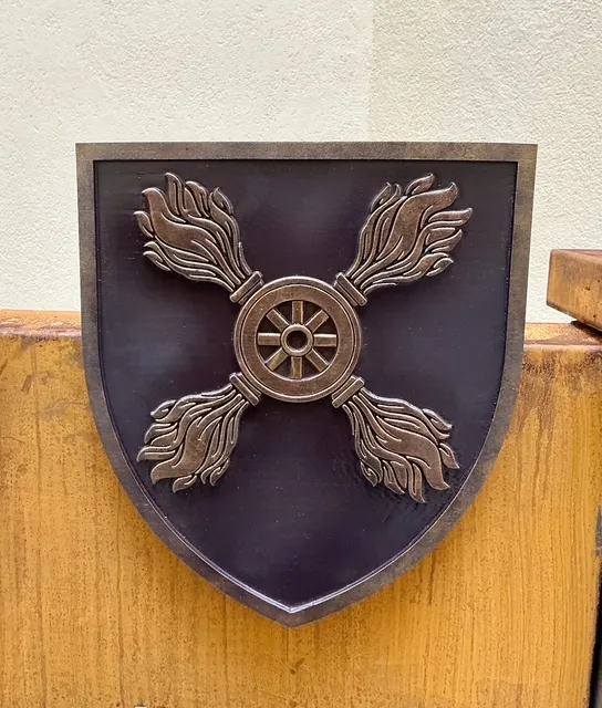 Image of Memorial to the Fallen Soldiers of the State Special Transport Service by Roman Kykta, made of Artificial stone, corten steel, Sculpture Monuments medium Photo 9 of 9.